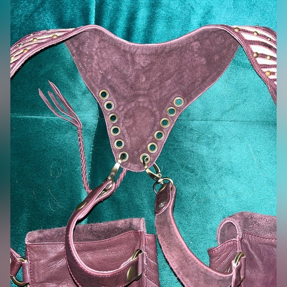 Handmade leather shoulder holster festival bag - Picture 8 of 12